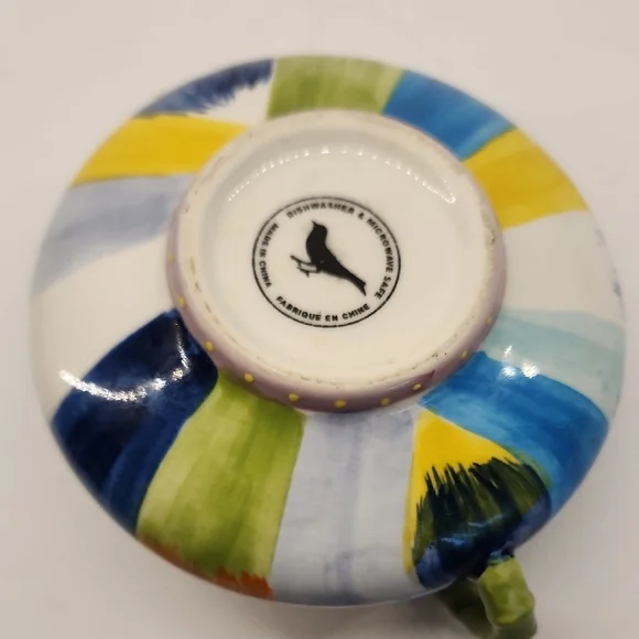 Anthropologie Hand-Painted Multicolor Ceramic Creamer - Picture 7 of 10